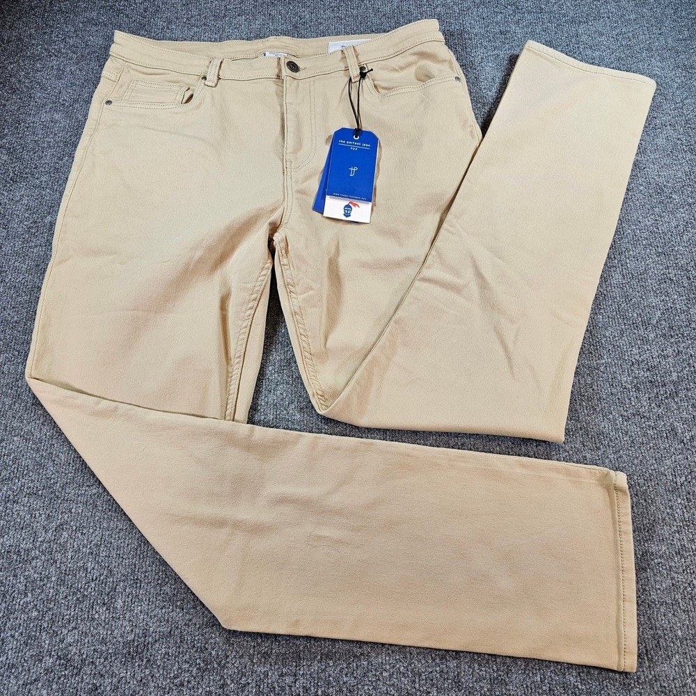 The Perfect Jean NYC Denkhaki Slim Fit Pants Mens 38x34 Tan Khaki Denim NEW